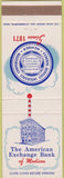 Matchbook Cover - American Exchange Bank Madison WI