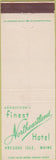 Matchbook Cover - Northeastland Hotel Presque Isle ME