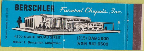 Matchbook Cover - Berschler Funeral Home