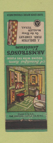 Matchbook Cover - Armstrong's Linoleum McAllen TX