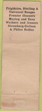 Matchbook Cover - HC Pommerening Son Hardward NO TOWN WORN