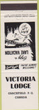 Matchbook Cover - Victoria Lodge Gracefield PQ Canada