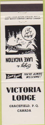 Matchbook Cover - Victoria Lodge Gracefield PQ Canada
