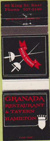 Matchbook Cover - Granada Restaurant Hamilton ON