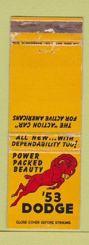 Matchbook Cover - 1953 Dodge WEAR