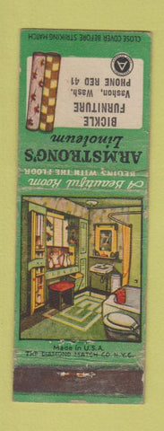Matchbook Cover - Armstrong's Linoleum Vashon WA WEAR