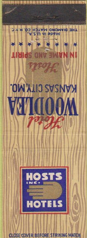 Matchbook Cover - Hotel Woodlea Kansas City MO