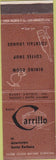 Matchbook Cover - Carrillo Santa Barbara CA