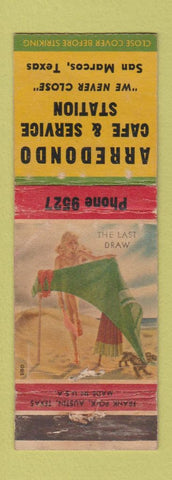 Matchbook Cover - Arredondo Cafe oil gas San Marcos TX pinup WEAR