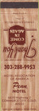 Matchbook Cover - Penn Motel Commerce City CO