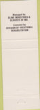 Matchbook Cover - Mr. Bills Restaurant managed by the Blind MD?