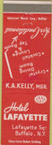 Matchbook Cover - Hotel Lafayette Buffalo NY