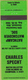 Matchbook Cover - RMS Charlet Specht Champaign IL