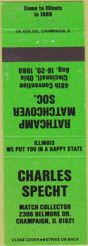 Matchbook Cover - RMS Charlet Specht Champaign IL