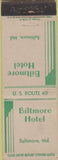 Matchbook Cover - Biltmore Hotel New Orleans LA