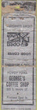 Matchbook Cover - George's Coffee Shop Royal Oak Safety First POOR