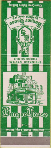 Matchbook Cover - Bangor House ME