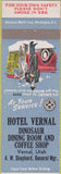 Matchbook Cover - Hotel Vernal UT