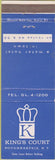 Matchbook Cover - King's Court Poughkeepsie NY