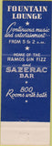Matchbook Cover - Roosevelt Hotel New Orleans LA WEAR