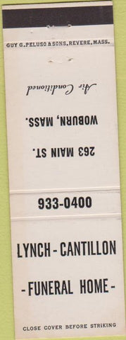 Matchbook Cover - Lynch Cantillon Funeral Home Woburn MA