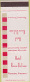 Matchbook Cover - Hotel Ponce De Leon Roanoke VA
