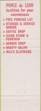 Matchbook Cover - Hotel Ponce De Leon Roanoke VA