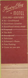 Matchbook Cover - Henry Clay Motel Ashland KY