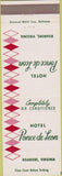 Matchbook Cover - Hotel Ponce De Leon Roanoke VA