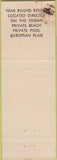 Matchbook Cover - King Price Hotel Saint Simons Island GA