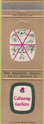 Matchbook Cover - Callaway Gardens Pine Mountain GA
