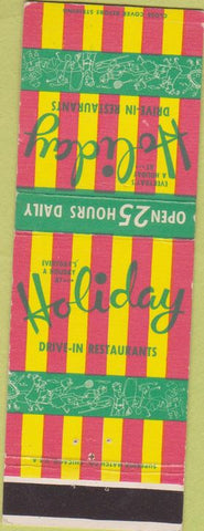 Matchbook Cover - Holiday Drive In Restaurants Denver CO