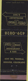 Matchbook Cover - Villa Roma Italian Restaurant Denver CO
