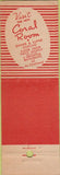 Matchbook Cover - Governor Clinton New York City hotel