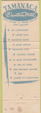 Matchbook Cover - Tamanca Motel New Orleans LA