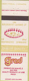Matchbook Cover - Grad products Montreal QC