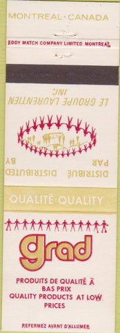 Matchbook Cover - Grad products Montreal QC