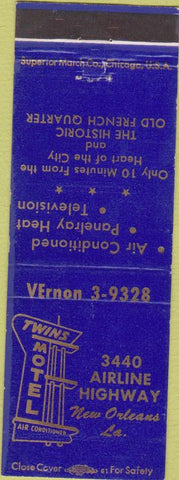 Matchbook Cover - Twins Motel New Orleans LA