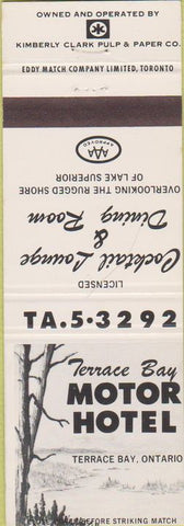 Matchbook Cover - Terrace Bay Motor Hotel ON