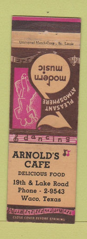 Matchbook Cover - Arnold's Cafe Waco TX WEAR
