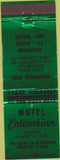 Matchbook Cover - Hotel Columbian Provo UT