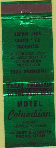 Matchbook Cover - Hotel Columbian Provo UT