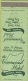 Matchbook Cover - Commercial Hotel Yakima WA