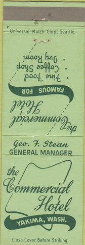 Matchbook Cover - Commercial Hotel Yakima WA