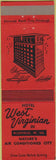 Matchbook Cover - West Virginian Hotel Blueview WV