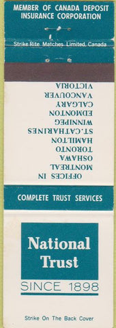 Matchbook Cover - National Trust Montreal Shawa Winnipeg