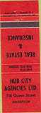 Matchbook Cover - Hub City Agencies Saskatoon