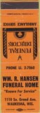 Matchbook Cover - WM Hansen Funeral Home Waukesha WI