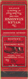 Matchbook Cover - Myles Standish Hotel Boston MA