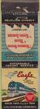 Matchbook Cover - The Eagle Railroad WORN
